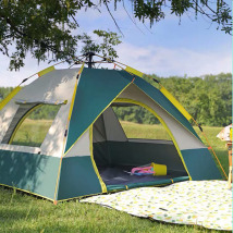 Lều cắm trại dã ngoại tự bung LOẠI DÀY 2 lớp, liều cắm trại chứa 4-5 người, chống nắng, chống mưa H123