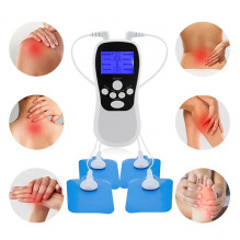 Máy massage xung điện mini 4 miếng dán 8 chế độ giúp thư giãn, giảm đau nhức BA459