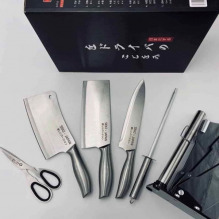 Bộ dao kéo inox 6 món kèm khay Nhật Bản cao cấp BA769